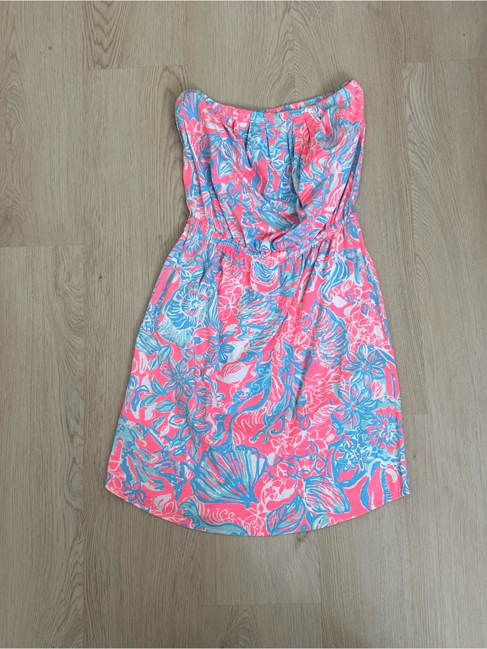Lilly Pulitzer Pink & Turquoise Floral Print Dress